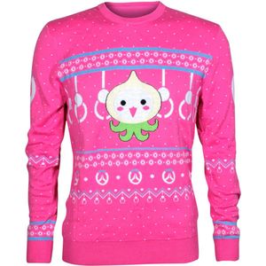 Kersttruien dames leuke grappige hilarische lelijke trui dames lange mouwen ronde hals pullover winter herfst sweatshirts tuniek tops, Rood, L