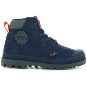 Bottines  Pampa Hi Cuff Waterproof PALLADIUM. Leer materiaal. Maten 34. Blauw kleur