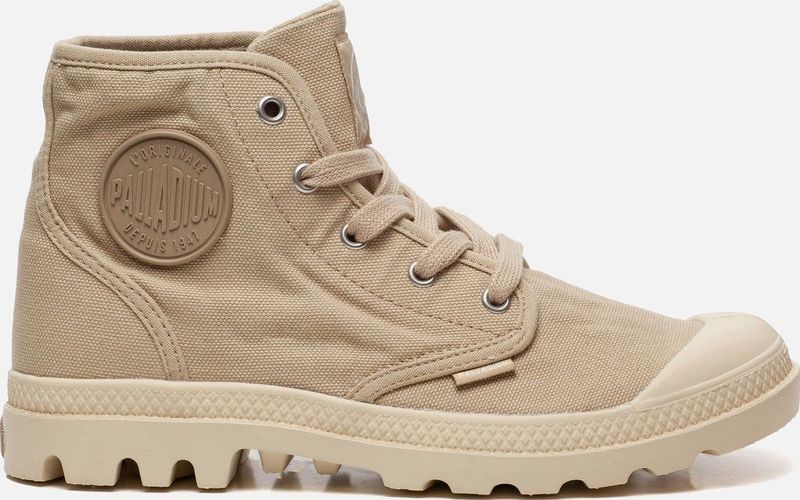 Palladium Pampa hi beige Canvas - Dames