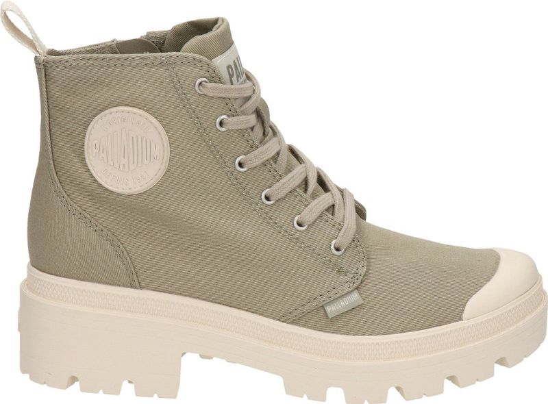 Palladium Pallabase Twill dames veterboot - Kaki