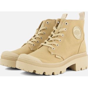 Palladium Schnürstiefelette "PALLABASE TWILL", Schnürstiefel, Schnürstiefelette aus Canvas mit Reißverschluss