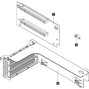 Lenovo ThinkSystem SR550/SR590/SR650 x16/x8 PCIe FH Riser 1 Kit Montageset