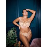 Morgan Beugel Gestreepte Stretch Volledige Cup Niet Gewatteerde Ondersteunende BH, Geroosterde amandel, 90F