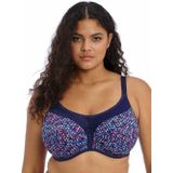 Elomi - Energise - Sportbeha - Marine Geo - Ondersteuning met Racerback Conversie