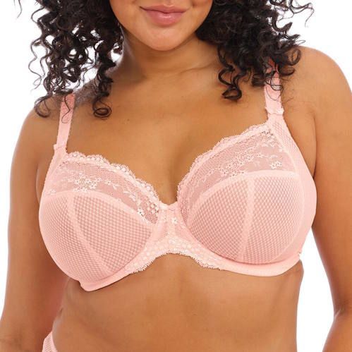 Elomi - Charley - Beha - Ballet Roze - Plunge-ontwerp - Stretch kant en mesh