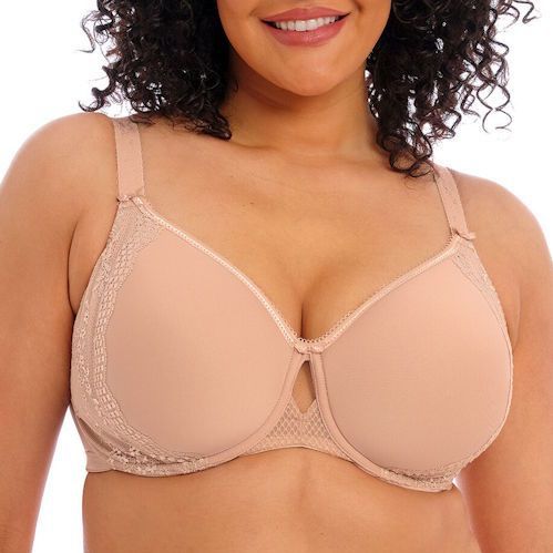 ELOMI Charley Seamless Breathable Spacer Underwire Bra T-shirt-beha voor dames, Fawn, 80E