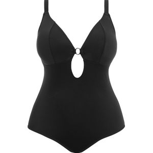 Elomi - Plain Sailing - Dames Zwemkleding Top - Zwart - Beugel Plunge Top
