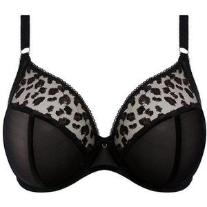 Elomi - Namrah - Vrouwenbeha - Zwart - Luipaardborduursels
