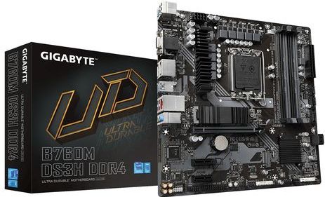 GIGABYTE B760M DS3H DDR4 moederbord Intel B760 Express LGA 1700 micro ATX