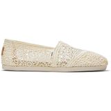 TOMS MOROCCAN CORCHET ALPARGATA platte mocassin voor dames, Gebroken wit