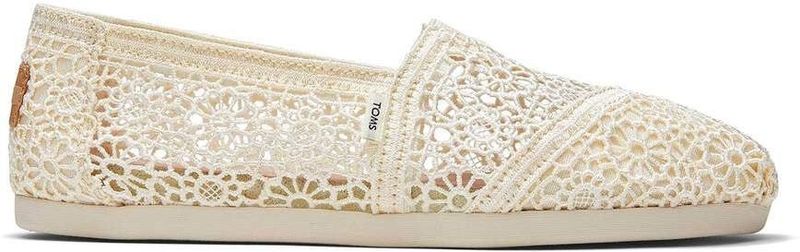 TOMS MOROCCAN ALPARGATA, platte mocassin voor dames, Gebroken wit