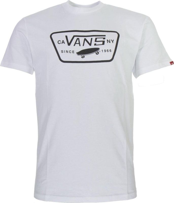 Vans t-Shirt Full Patch White Black V00qn8yb2-Heren