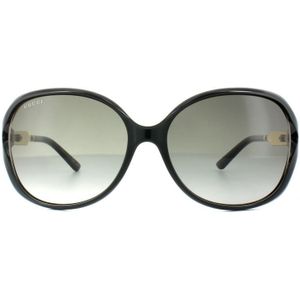 Gucci Zonnebril 0076S 002 Zwart Goud Grijsverloop