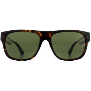 Gucci Iconische vierkante zonnebril met donkere tinten en gekleurde pootjes , Brown , Heren , Maat: 56 MM