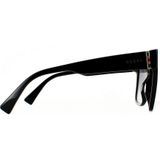 Gucci - Oversized - Zonnebril - Zwart - Acetaat, Metalen Scharnier met Emaille, Sylvie-Motieven