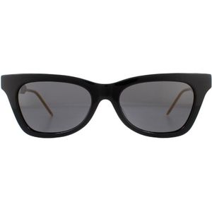 Gucci GG0598S 001 Dames Zonnebril Zwart/Goud Grijs | Sunglasses