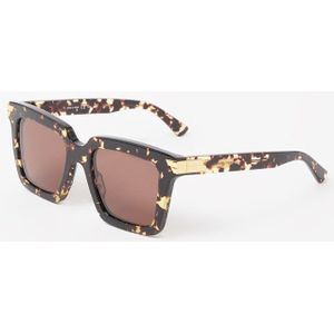 Bottega Veneta - Oversized Vierkante Zonnebril - Bruin - Acetaat - UV-bescherming