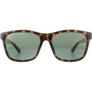 Gucci Havana/Groene zonnebril , Brown , Heren , Maat: 57 MM