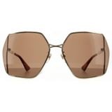 Gucci GG0817S 002 Dames Zonnebril Goud | Sunglasses