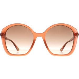 Chloe Square Dames Dark Pink Bruin Gradient Ch0003s | Sunglasses