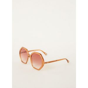 Chloe Round Dames Orange Crystal Pink Gradiënt Ch0008S Esther | Sunglasses