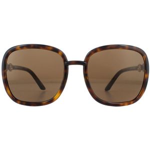 Gucci GG0893S 002 Dames Zonnebril Donker Havana Bruin | Sunglasses