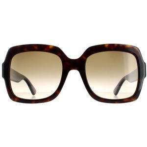 Gucci GG0036SN 004 Dames Zonnebril Havana Glitter Blue En Red Bruin Gradiënt | Sunglasses
