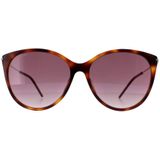 Gucci Havana/Red Shaded Zonnebril , Brown , Dames , Maat: 58 MM
