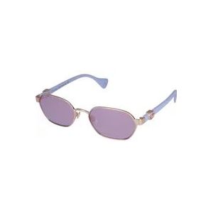 Gucci Roze paarse zonnebril voor vrouwen , Multicolor , Dames , Maat: 56 MM