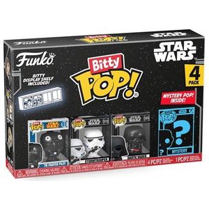 Funko Bitty Pop! Star Wars - Darth Vader 4PK - Darth Vader™, TIE Fighter Pilot™, Stormtrooper™ en een mysterie minifiguur in verrassing - 2.2 verzamelbaar - Stapelbaar rek inbegrepen