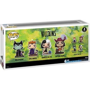 Disney: Villains Funko Pop Vinyl: Maleficent/Evil Queen/Cruella De Vil/Captain Hook 4-Pack