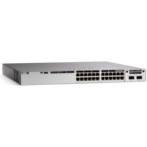 Cisco Catalyst C9300-24T-A gemanaged L2/L3 Gigabit Ethernet (10/100/1000) energie via Ethernet (PoE) ondersteuning 1U grijze netwerkschakelaar, C9300-24T-A