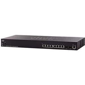 Cisco - SX350X-08-K9-EU - Beheerde Schakelaar - Zwart - 8 Poorten 10GBASE-T
