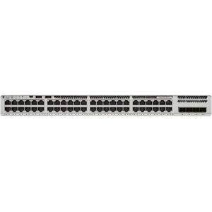 Cisco Catalyst C9200L-48T-4X Layer 3 Switch - 48 x Gigabit Ethernet-netwerk, 4 x 10 Gigabit Ethernet Uplink - beheerbaar, Twisted Pair, Glasvezel, modulair, 3 lagen ondersteund, Rack-montage
