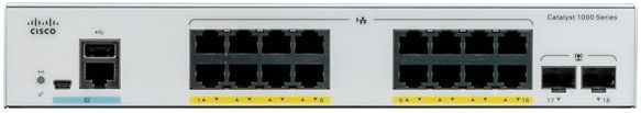 Cisco - Catalyst 1000 - Switch - Zwart - 16 Poorten, Beheerd, Gigabit Ethernet