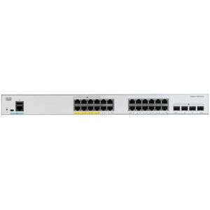 Cisco Catalyst 1000-24T-4X-L netwerkschakelaar, 24 Gigabit Ethernet (GbE), 4 10G SFP+ uplink-poorten, zonder ventilator, verbeterde beperkte levensgarantie (C1000-24T-4X-L)