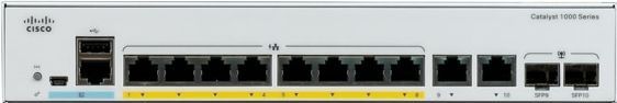 CISCO C1000-8P-2G-L - Netwerkswitch - Managed - 8 Poorten - Grijs