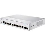 Cisco CBS350-8T-E-2G Business Managed Switch | 8 GE-poorten | Externe voeding | 2 x 1G combi-poort | Levenslange garantie (CBS350-8T-E-2G)