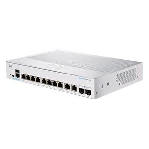 Cisco CBS350-8T-E-2G Business Managed Switch | 8 GE-poorten | Externe voeding | 2 x 1G combi-poort | Levenslange garantie (CBS350-8T-E-2G)