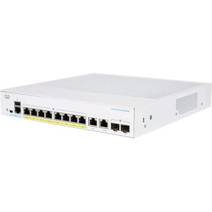 Cisco - CBS250-8G-2SFP - Smart Switch - 8 Gigabit Ethernet Poorten - 120W PoE