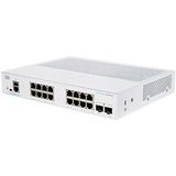 Cisco CBS250-8FP-E-2G Business Smart Switch, 8 GE-poorten, volledige PoE, externe voeding, 2x1G combo-poorten, beperkte levenslange garantie (CBS250-16T-2G-EU) zilver.