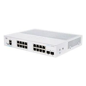 Cisco CBS250-8FP-E-2G Business Smart Switch, 8 GE-poorten, volledige PoE, externe voeding, 2x1G combo-poorten, beperkte levenslange garantie (CBS250-16T-2G-EU) zilver.