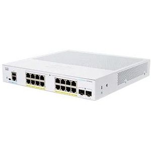 Cisco Business CBS250-16P-2G Smart Switch | 16 GE-poorten | PoE | 2 x 1G-SFP | Beperkte levenslange bescherming (CBS250-16P-2G)