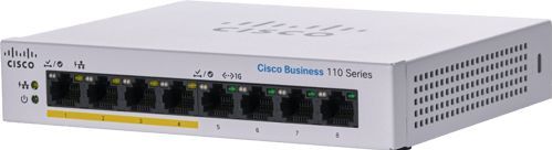 Cisco CBS110-8PP-D - Business Niet-Beheerbare Switch - 8 GE-Poorten - Gedeeltelijke PoE - Desktop - Externe Voeding