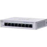 Cisco - CBS110-8T-D-EU - Switch - Zwart - Onbeheerd, 8 Gigabit Ethernetpoorten