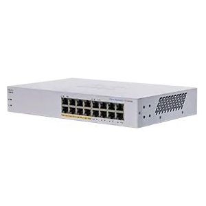 Cisco CBS110-16PP-D Business niet-beheerbare switch | 16 GE-poorten | Gedeeltelijke PoE | Levenslange beperkte garantie (CBS110-16PP-D)