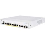 Cisco Business 250 serie CBS250-8PP-D (8 Havens), Netwerkschakelaar, Grijs