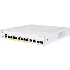 Cisco Business 250 serie CBS250-8PP-D (8 Havens), Netwerkschakelaar, Grijs