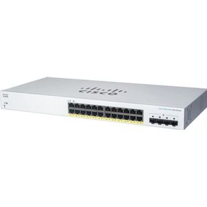 Cisco - Business 220 Serie - Netwerkschakelaar - Wit - 24 PoE-poorten - 28 Havens