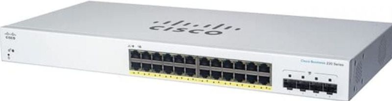 Cisco - Business 220 Serie - Netwerkschakelaar - Wit - 24 PoE-poorten - 28 Havens